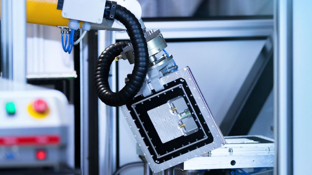 Die Montageroboter bei uns im Werk.