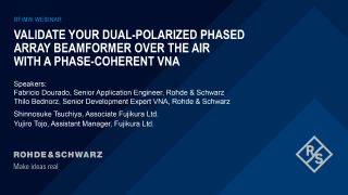 Webinar: Validate your dual-polarized phased array beamformer over the air 