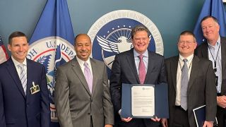 The R&amp;S QPS201 security scanner has achieved TSA QPS status. (Image: Rohde &amp; Schwarz)