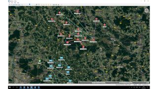Display of current situation picture using R&S®Presentation Suite.