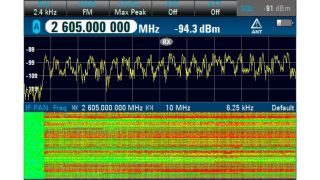 10 MHz realtime spectrum and waterfall display of partial TDD-LTE signal