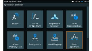 Gated spectrum can be activated from the app menu
