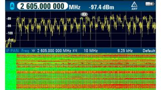 10 MHz realtime spectrum and waterfall display of partial TDD-LTE signal