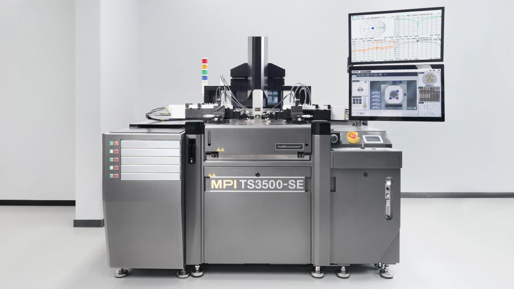 Measurement setup with probe station and R&S®ZNA vector network analyzer