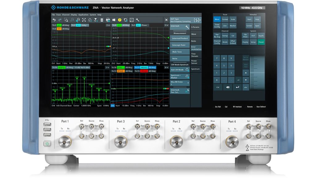 Display of the R&S®ZNA vector network analyzer