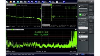 ZNB TD SVSWR configuration menu and display of results