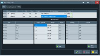 Menu for configuring the RFFE GPIO interface.