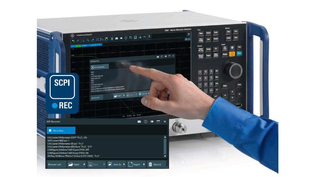 ZNB3000 with integrated SCPI recorder