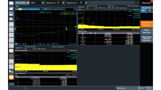 Data display with R&S®ZNL Multiview. This setup is automatically enabled when more than one mode is activated as an additional channel and can be accessed navigating to the corresponding tab on the top of the screen.