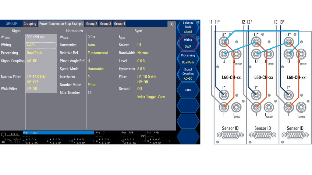 Three-channel measurements | delta wiring