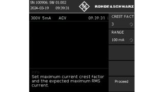 Задать коэффициент амплитуды и максимальный ток