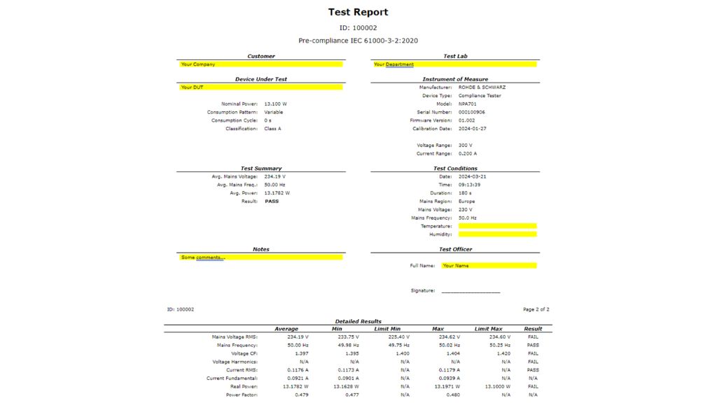 Протокол испытаний