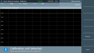 Unité de calibration ZN-Z103 sur un port USB détecté