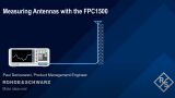Measuring Antennas with the FPC1500