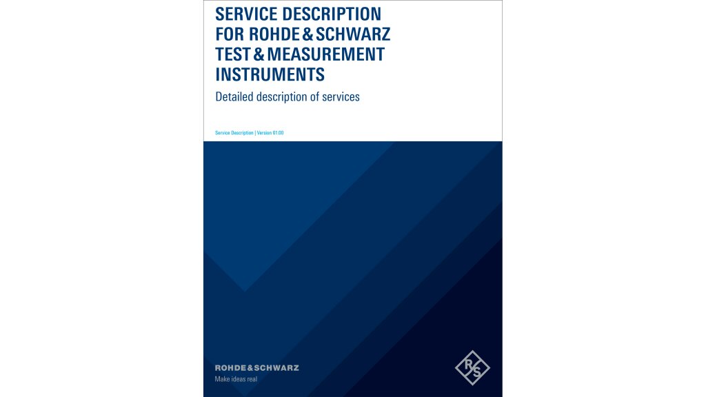 Service description for T&M instruments Service description for T&M instruments