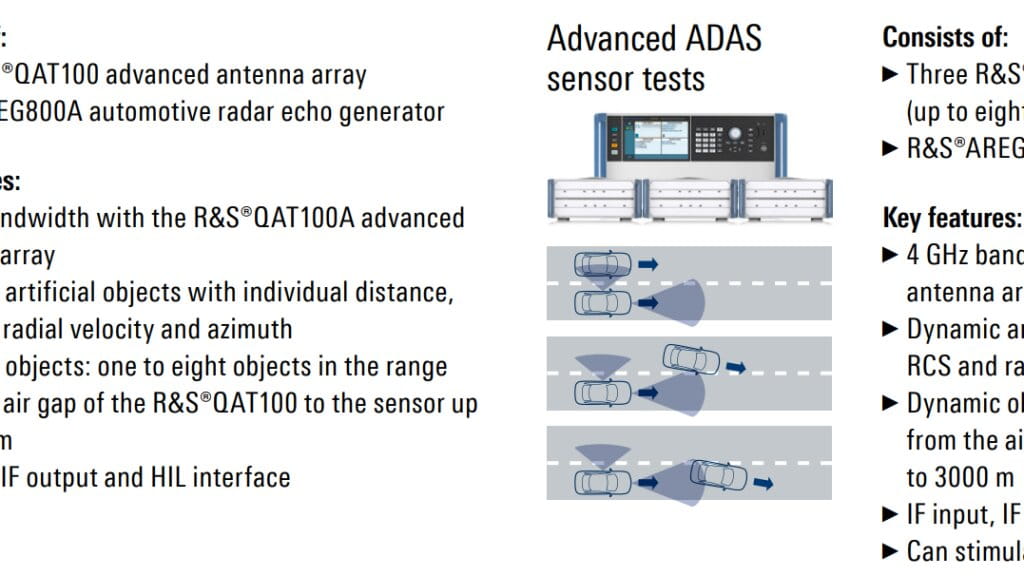 ADAS sensor tests ADAS sensor tests