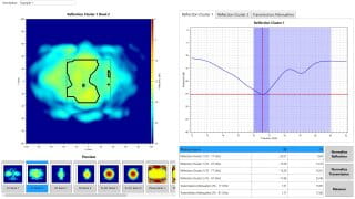 The R&S®QAR50 shows measured values for reflections, transmission loss, as well as phase masks and reflection image. The measurement results allow for easy comparison to VNAs, which are used as a reference in R&D. 