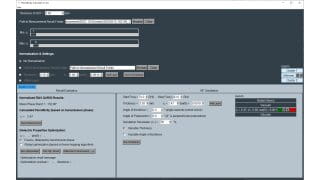 Fig. 2: The base layer is loaded into the permittivity calculator. The calculated permittivity due to the phase change of approximately 153° at 76.5 GHz is εr = 2.47.