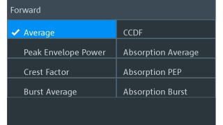 R&S®NRT2 forward measurement functions