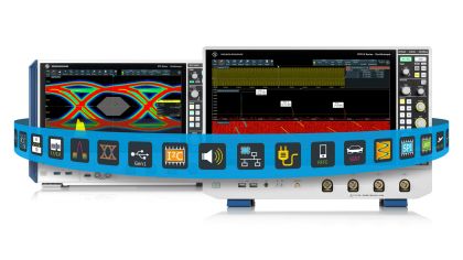 Digital oscilloscope with application icons