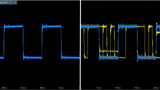 Typical update rate (left) vs. 4.5 million waveforms/s (right)