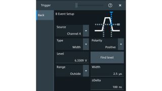 Fig. 4: ventana del evento de disparo B