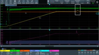 Fig. 5: arranque del convertidor y efectos de control irregulares