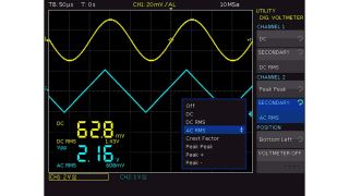Voltmeter measurements using an oscilloscope