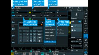 Operation menu for track functionality