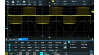 Demodulation of a bipolar PWM signal with measurements, statistics and cursors