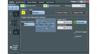 R trigger setup up to reset the trigger condition