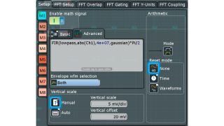 Fig. 1: Envelope of radar pulse via math channel