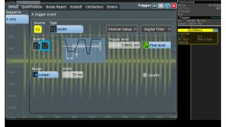 Fig. 5: Width trigger settings to trigger on the start of the first chirp in the chirp sequence.
