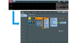 Fig. 2: Switching to local mode to control the oscilloscope and adjust trigger settings.