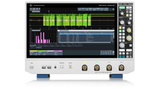 The R&S®RTO6 oscilloscope triggers and decodes continuous SpaceWire data streams.