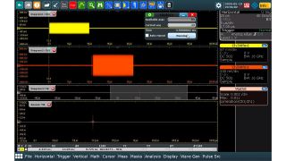 RGPO measurement with oscilloscope: the correlation function measures the delay between the jamming technique and the victim radar. As delay exceeds the range bin of the jamming aircraft, J/S becomes infinite.