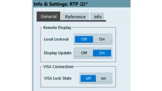 Under Info & Settings in the R&S®VSE instrument window, make sure Display Update is on.