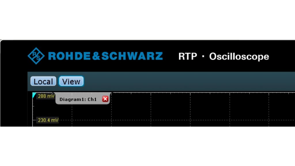 Press Local on the front panel of the oscilloscope or in the browser VPN connection.