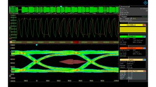 R&S®RTP-K91: DDR3 DQ data eye and mask test with indication of violation area (example of write cycle)