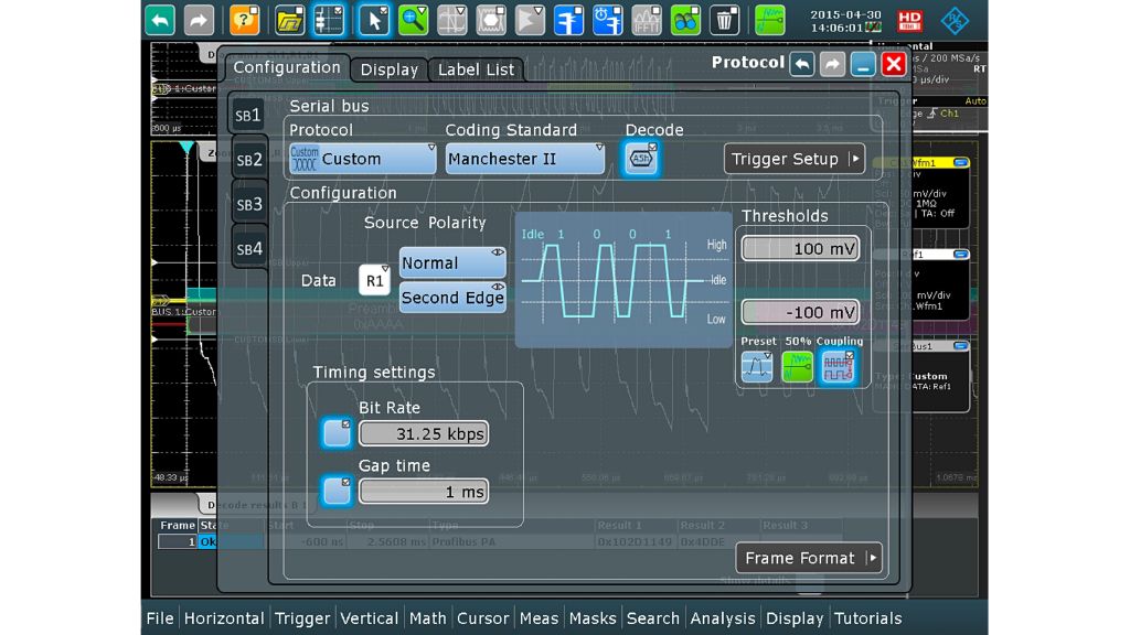 Fig. 1: Configurazione dell'opzione di decodifica del protocollo.