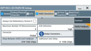 HARQ feedback simulation for 3GPP BS tests.