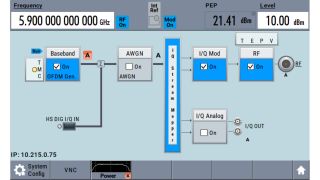 SMBV100B user interface