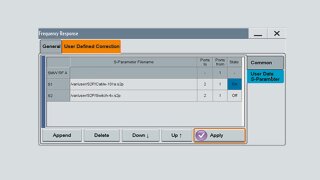 R&S®SMW-K544 – s2p file import.