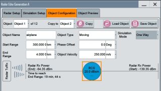 Echo configuration using R&S®SMW-K78