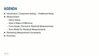 Residual Measurements for Component Testing
