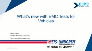 What’s new with EMC tests for vehicles