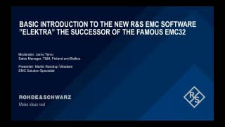Basic Introduction to the New R&S EMC Software “Elektra” the Successor of the famous R&S®EMC32