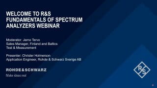 Rohde & Schwarz Fundamentals of Spectrum Analyzers
