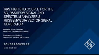 Rohde & Schwarz High End Couple for the 5G: R&S®FSW Signal and Spectrum Analyzer & R&S®SMW200A Vector Signal Generator