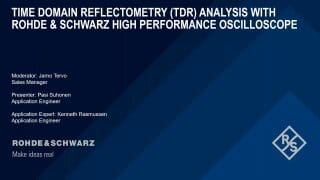 Time Domain Reflection (TDR) and/or Transmission (TDT) Analysis with Rohde & Schwarz High Performance Oscilloscope